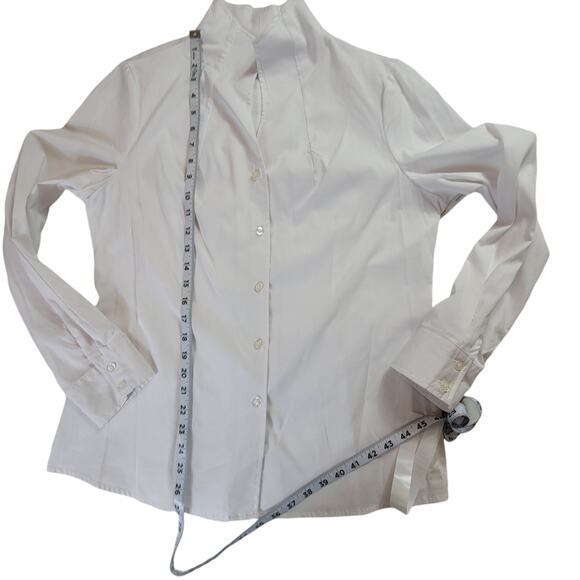 Zac & Rachel Long Sleeve White Button Front Blouse Women's L NWT - Picture 5 of 6
